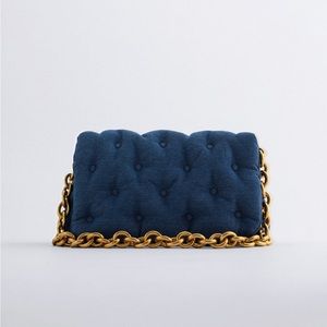 Zara Quilted Denim Bag